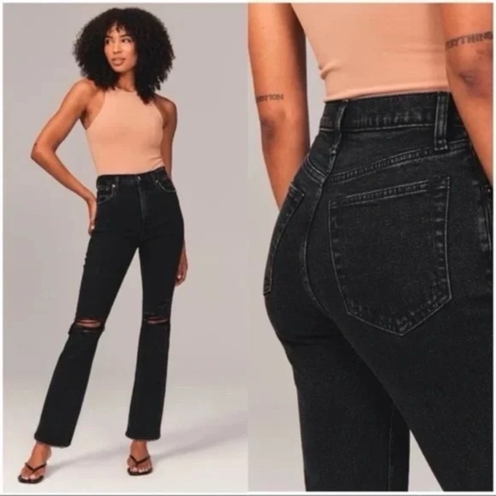 Abercrombie & Fitch The Ankle Straight Ultra High Rise Jeans